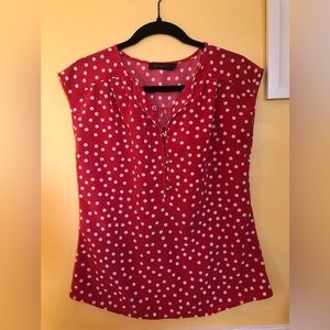 The Limited red and white capsleeve with gold buttons